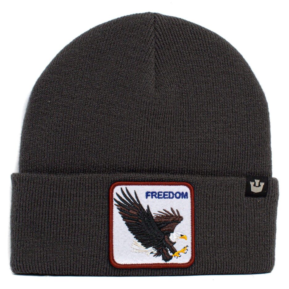 Toasty Freedom Beanie Cap in Black, Bald Eagle Goorin Bros.