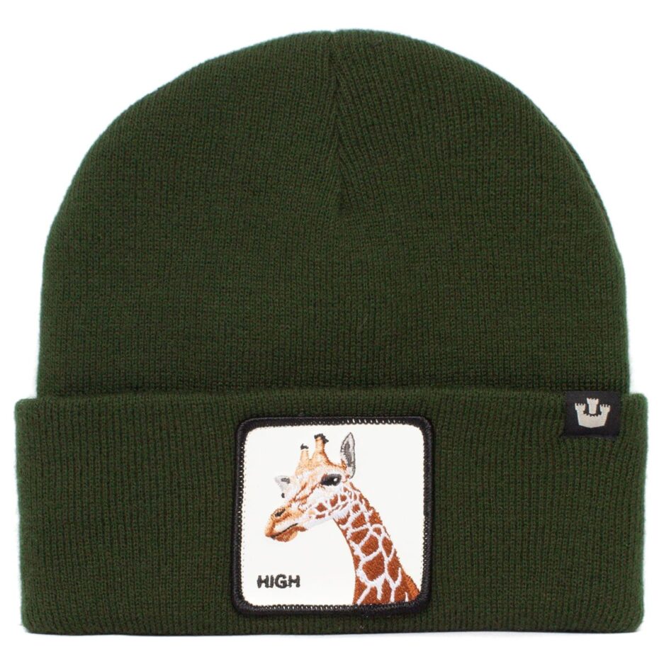 Tall Toque Beanie Cap in Green, Giraffe Goorin Bros.