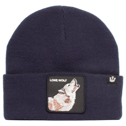 Wolf Man Winter Cap in Navy, Wolf Goorin Bros.